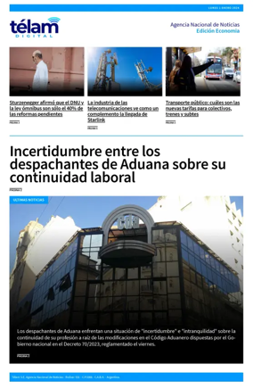 Cover of Telam - Negocios