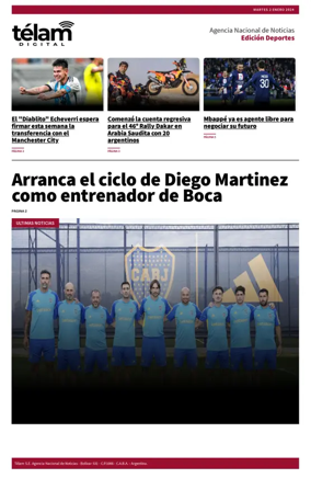 Cover of Télam - Deportes