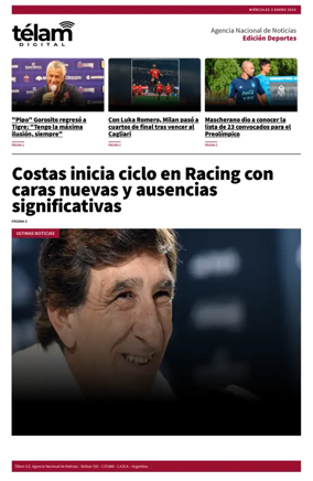 Cover of Télam - Deportes