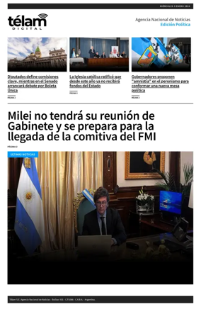 Cover of Telam - Politica