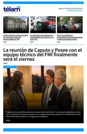 Cover of Telam - Negocios