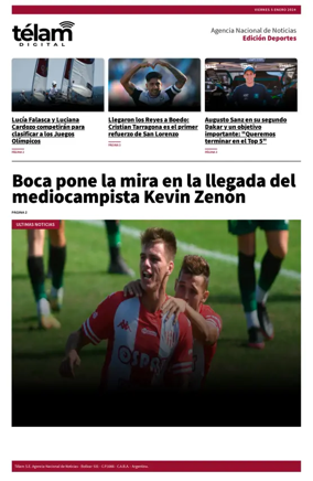 Cover of Télam - Deportes