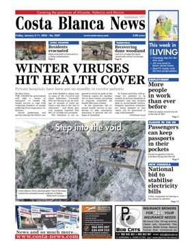 Cover of Costa Blanca News (North Edition)  