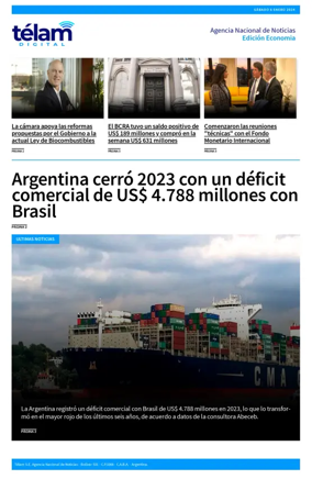 Cover of Telam - Negocios