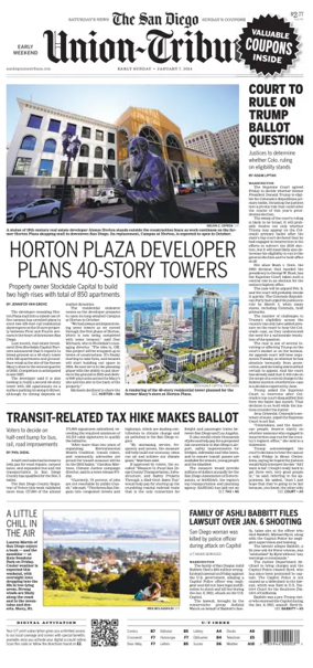 Cover of San Diego Union-Tribune