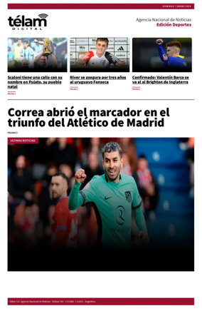 Cover of Télam - Deportes