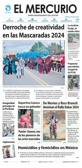 Cover of El Mercurio Ecuador