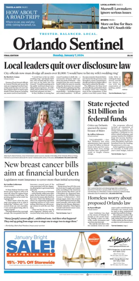 Cover of Orlando Sentinel (Sunday)