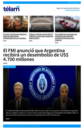 Cover of Telam - Negocios