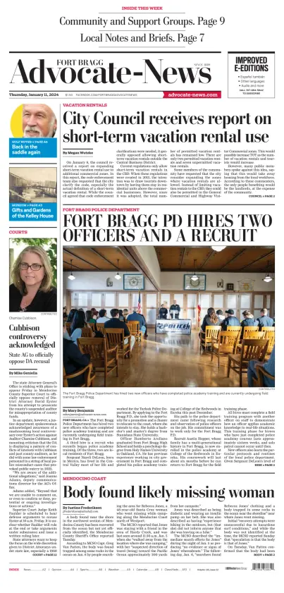 Cover of Fort Bragg Advocate-News