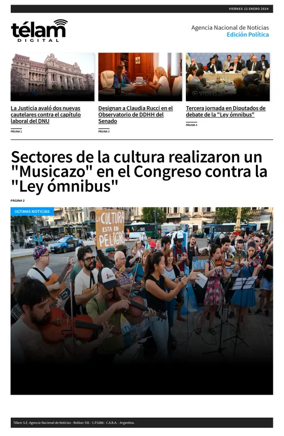 Cover of Telam - Politica