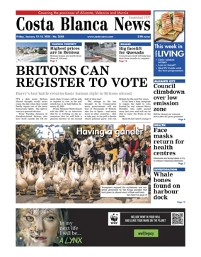 Cover of Costa Blanca News (North Edition)  