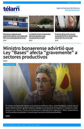 Cover of Telam - Negocios