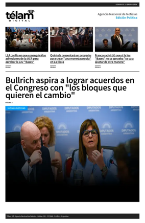 Cover of Telam - Politica