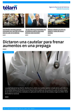 Cover of Telam - Negocios