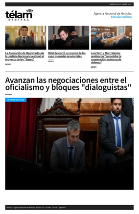 Cover of Telam - Politica