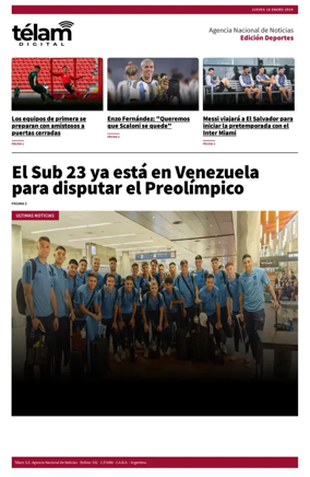 Cover of Télam - Deportes