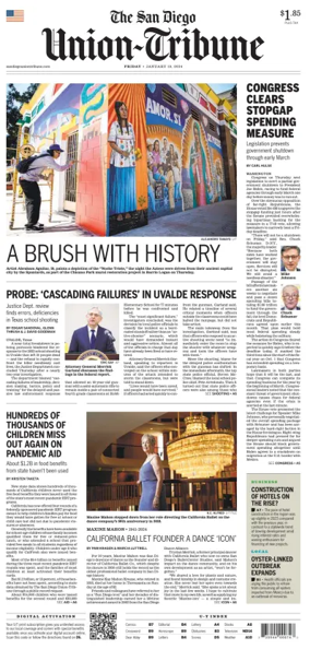 Cover of San Diego Union-Tribune