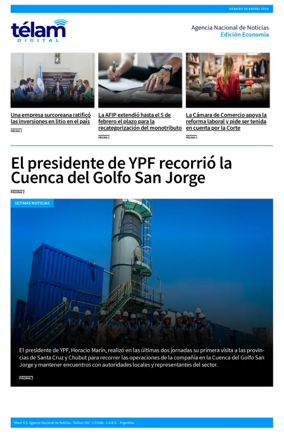 Cover of Telam - Negocios