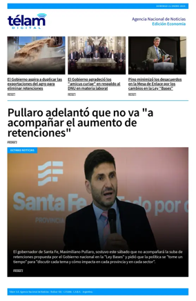 Cover of Telam - Negocios