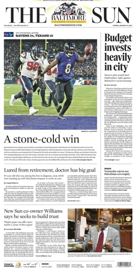 Cover of Baltimore Sun Sunday
