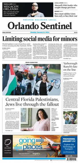 Cover of Orlando Sentinel (Sunday)