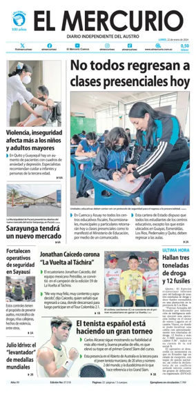 Cover of El Mercurio Ecuador