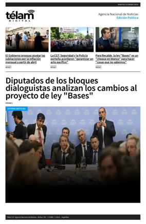 Cover of Telam - Politica