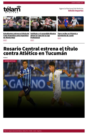 Cover of Télam - Deportes