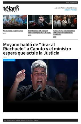 Cover of Telam - Politica