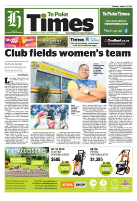 Cover of Te Puke Times