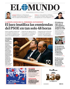 Cover of El Mundo Primera Edición Int