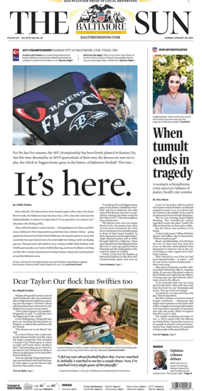 Cover of Baltimore Sun Sunday