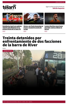 Cover of Télam - Deportes