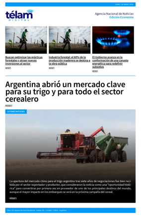 Cover of Telam - Negocios