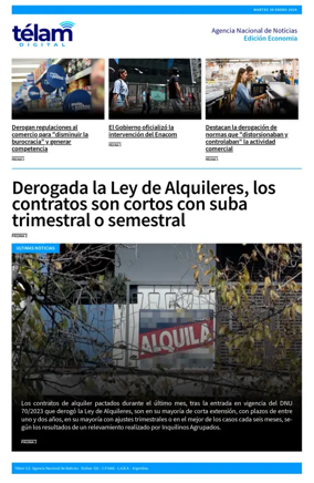 Cover of Telam - Negocios