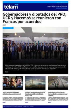 Cover of Telam - Noticias