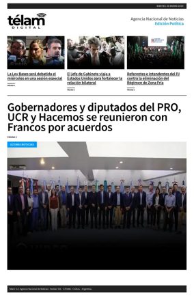 Cover of Telam - Politica