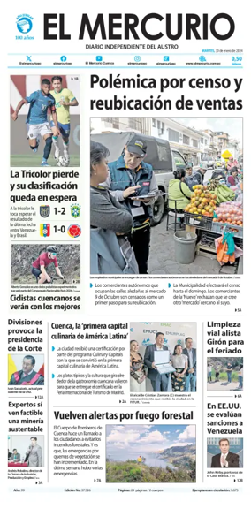 Cover of El Mercurio Ecuador