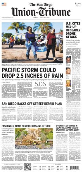Cover of San Diego Union-Tribune