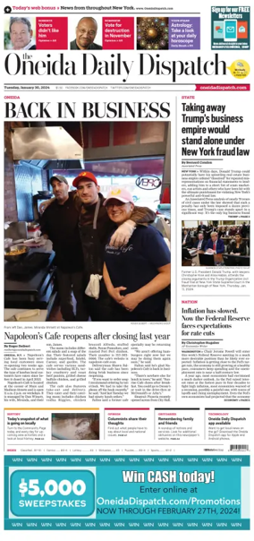 Cover of The Oneida Daily Dispatch (Oneida, NY)