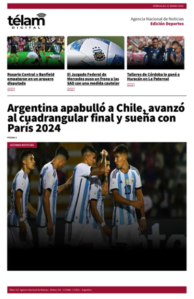 Cover of Télam - Deportes