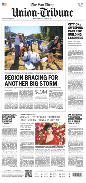 Cover of San Diego Union-Tribune