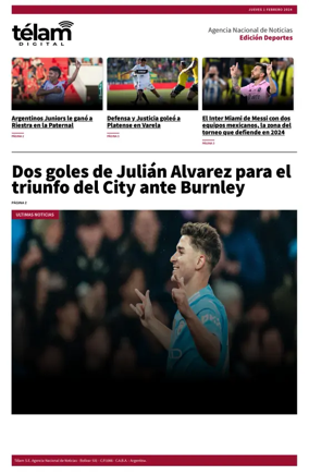 Cover of Télam - Deportes