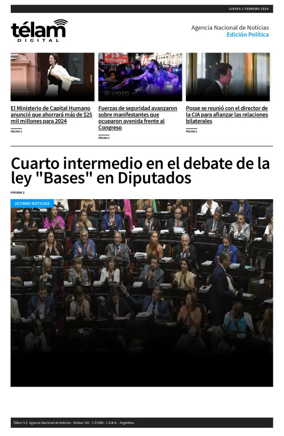 Cover of Telam - Politica