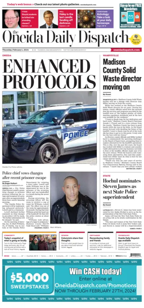 Cover of The Oneida Daily Dispatch (Oneida, NY)