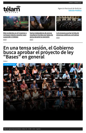 Cover of Telam - Politica