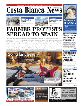 Cover of Costa Blanca News (North Edition)  