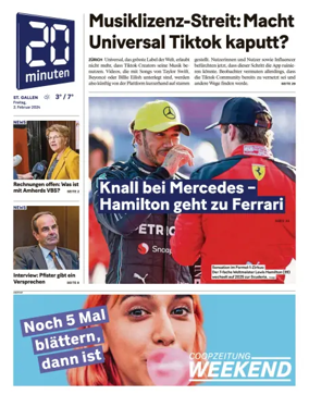 Cover of 20 Minuten - St. Gallen