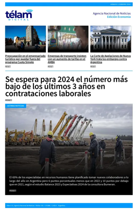 Cover of Telam - Negocios